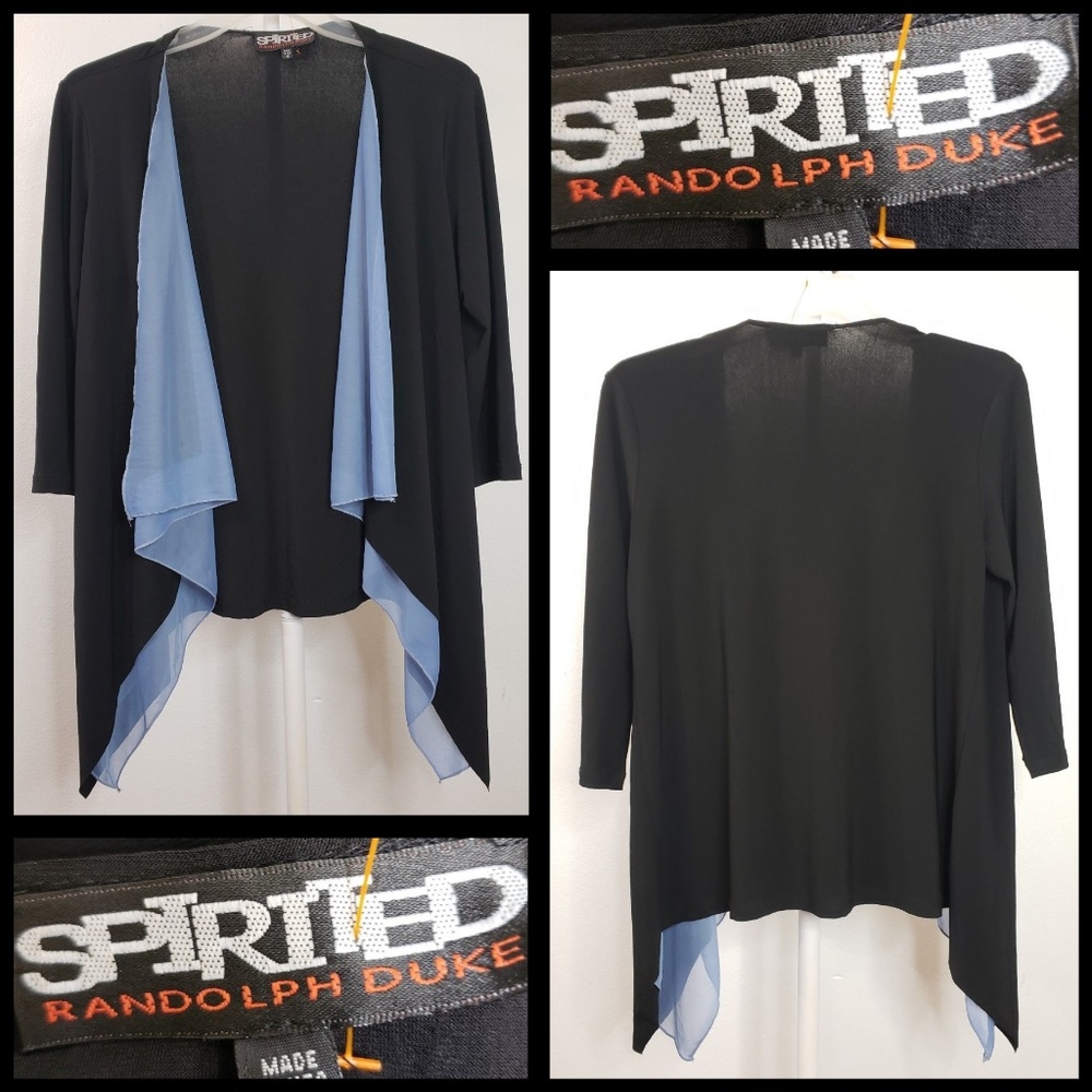 randolph duke open front cardigan drape medium